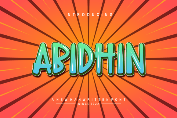 Abidhin: A Modern Display Font for Professional Branding