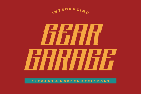 Gear Garage: A Modern Display Font for Editorial Design