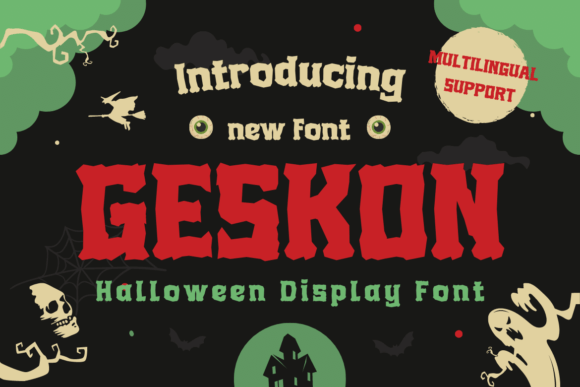 Geskon: A Spooky Display Font for Creative Makers