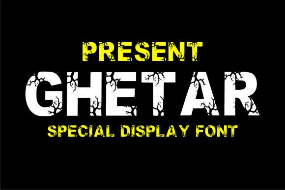 Ghetar Upright Display Font for Creative Projects