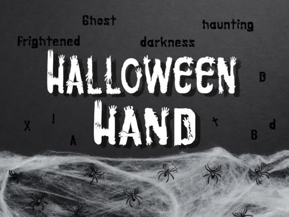 Halloween Hands Font for Spooky Craft Projects