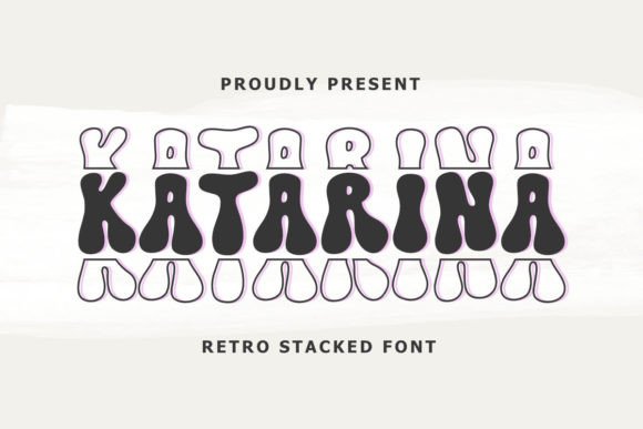 Katarina – A Retro-Stacked Font for Creative Projects