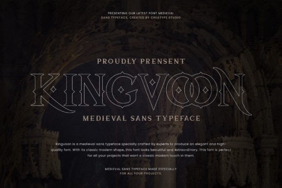 Kingvoon: A Medieval-Inspired Display Font for Craft Creations