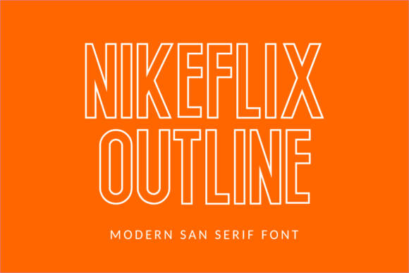 Nikeflix Outline Display Font for Bold Web Design