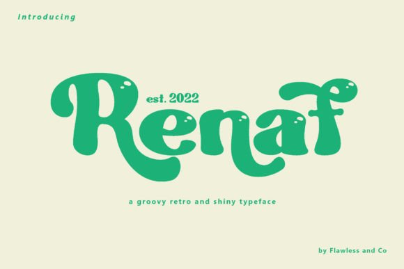 Renaf: A Retro Display Font for Groovy-Themed Editorial Design