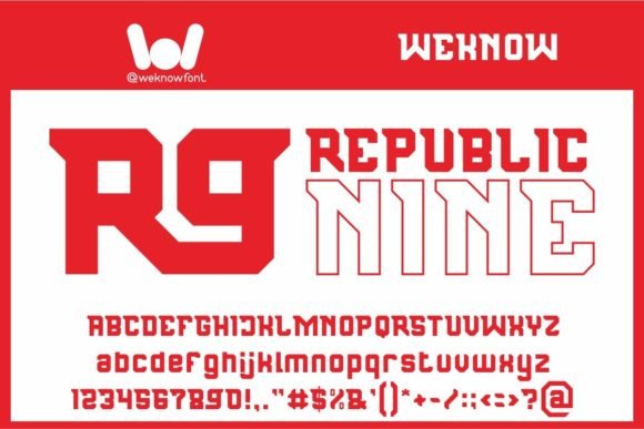 Republic Nine: A Modern Techno Display Font for Bold Branding