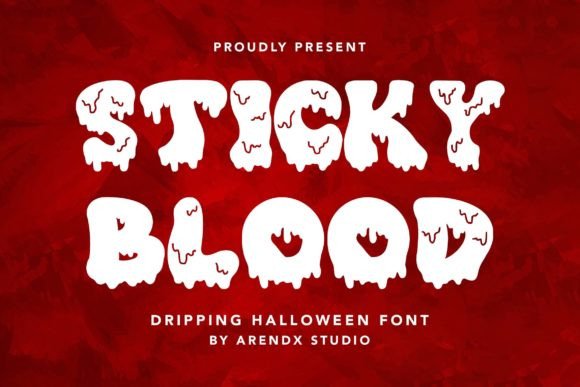 Sticky Blood: The Ultimate Display Font for Horror Marketing
