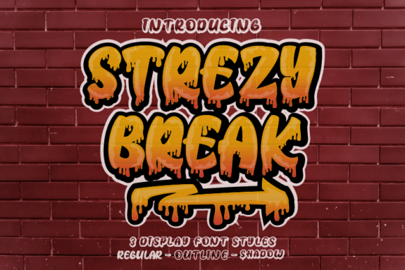 Strezy Break Font for Handmade and Commercial Designs