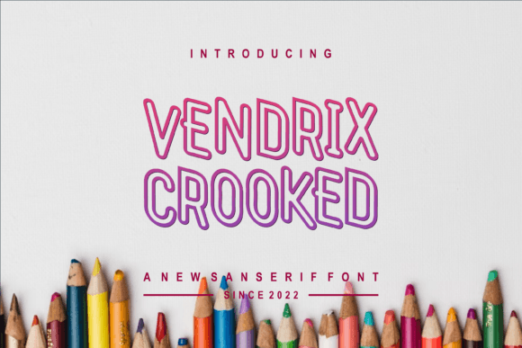 Vendrix Crooked: A Bold Display Font for Dynamic Branding Projects